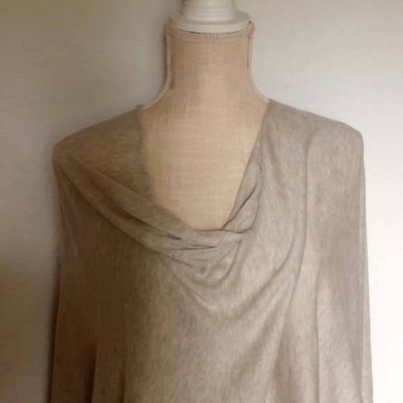 SILK Shawl Wrap Poncho TOP by Nature Lamaze Armless Pull On SIZE Small Medium - Picture 3 of 6